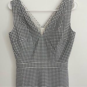 JCrew Navy & White Gingham Dress Size 0
